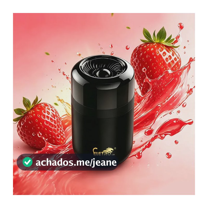 Eletro-aromatizador De Carro Premium Perfume Sólido Duradouro | Elimina Odores E Deixa O Carro Cheiroso Cor Morango Fragrância Morango