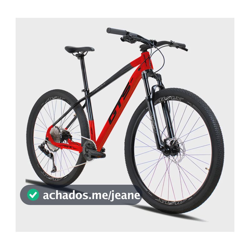 Bicicleta Aro 29 Gts Feel Avax 12v Freio A Disco Hidráulico Cor Preto/vermelho Tamanho Do Quadro 19