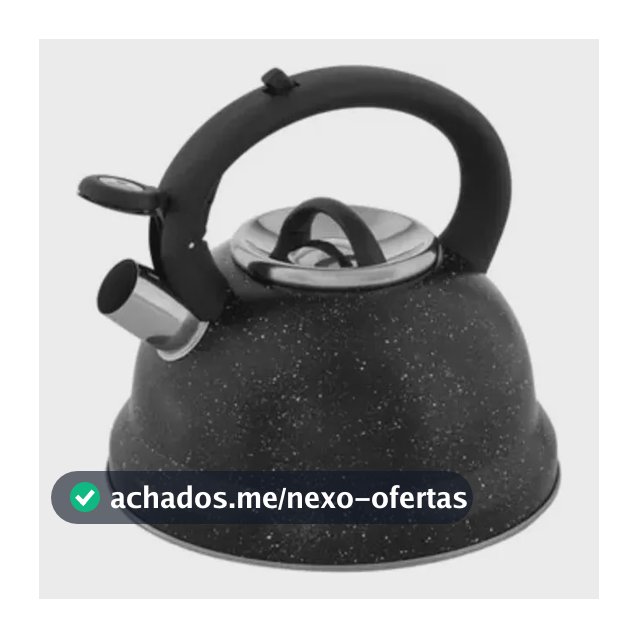 Chaleira Brinox 2,7 L Com Apito Linha Roma Preto Marble