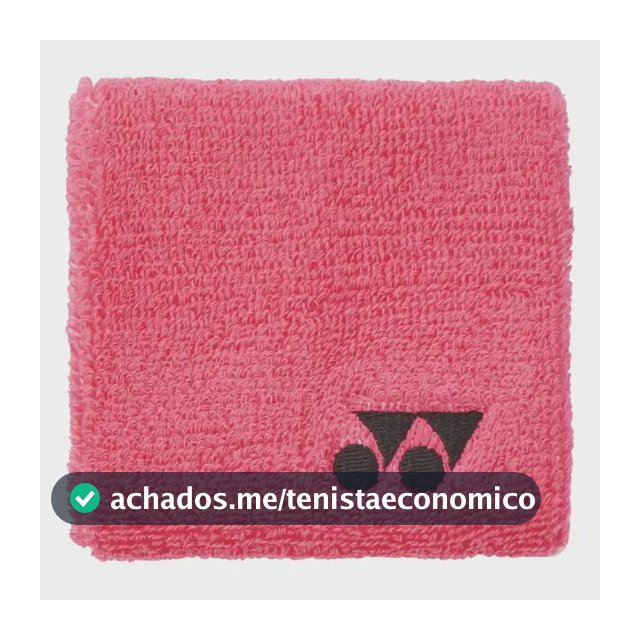 Munhequeira Yonex Wristband Curta Rosa - Unidade Branco