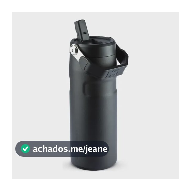 Garrafa Térmica Aerolight Flip Straw Com 473ml Stanley Black Liso