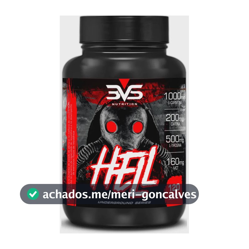 HELL 120 Cápsulas - A Combinação Perfeita ee 7 Ingredientes com Cafeína, L-Carnitina, L-Tirosina, TCM, Picolinato de Cromo e Vitaminas