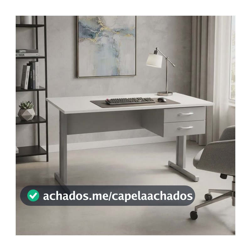 Escrivaninha Mesa De Escritório Home Office 2 Gavetas