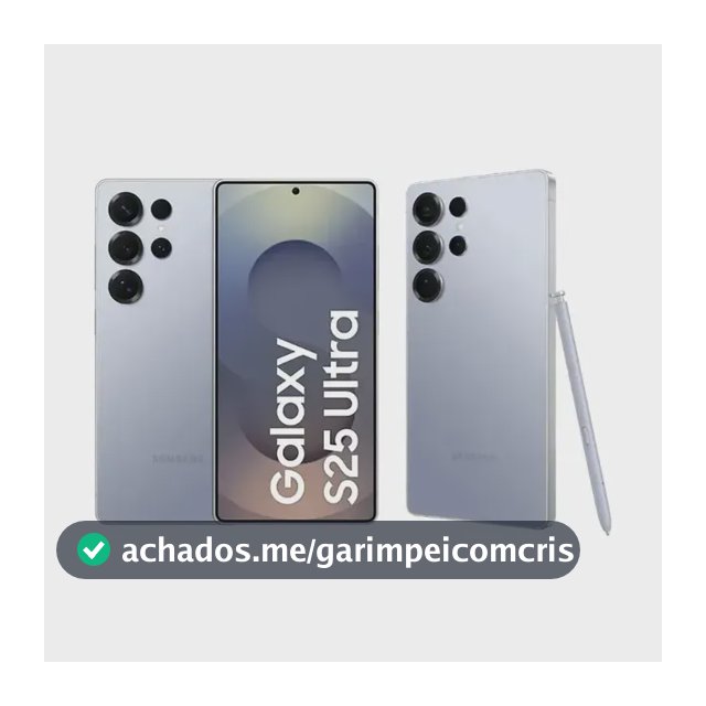 Celular Samsung Galaxy S25 Ultra 5G, 512GB, 12GB RAM, Câmera Quádrupla de 200+50+10+50, Tela Grande de 6.9" Titânio Azul