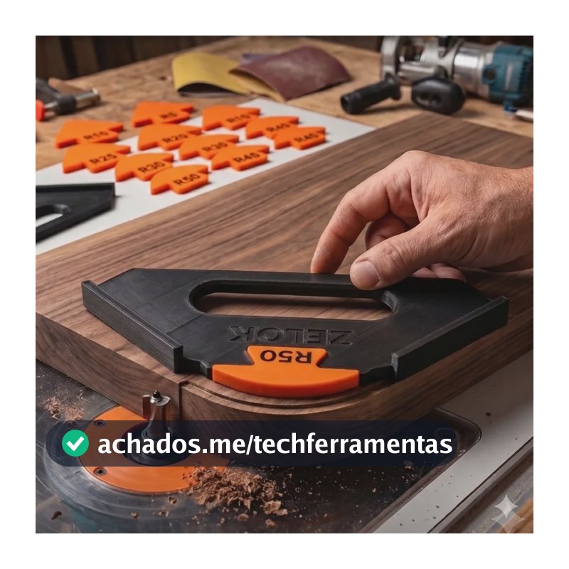 Kit Gabarito Para Tupia - Arredondar Canto Com 10 Peças Raio