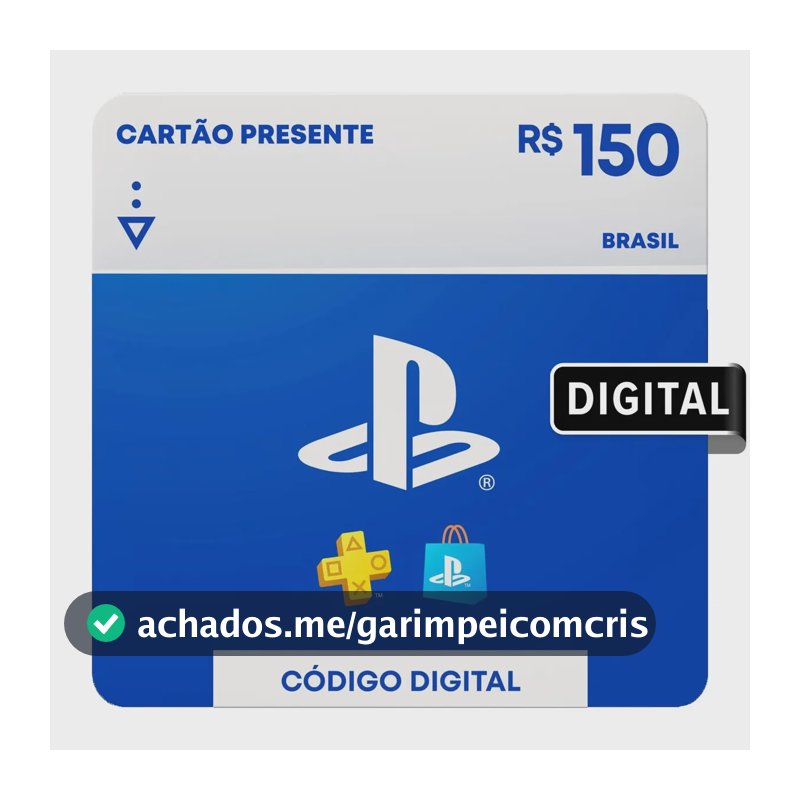 Sony PlayStation Store Gift Card R$ 150 (Digital)