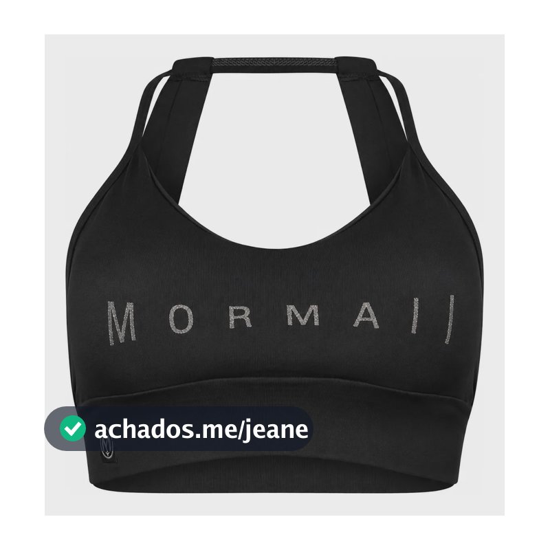 Top Beach Tennis Vitoria Marchezini Mormaii 2026 Preto P