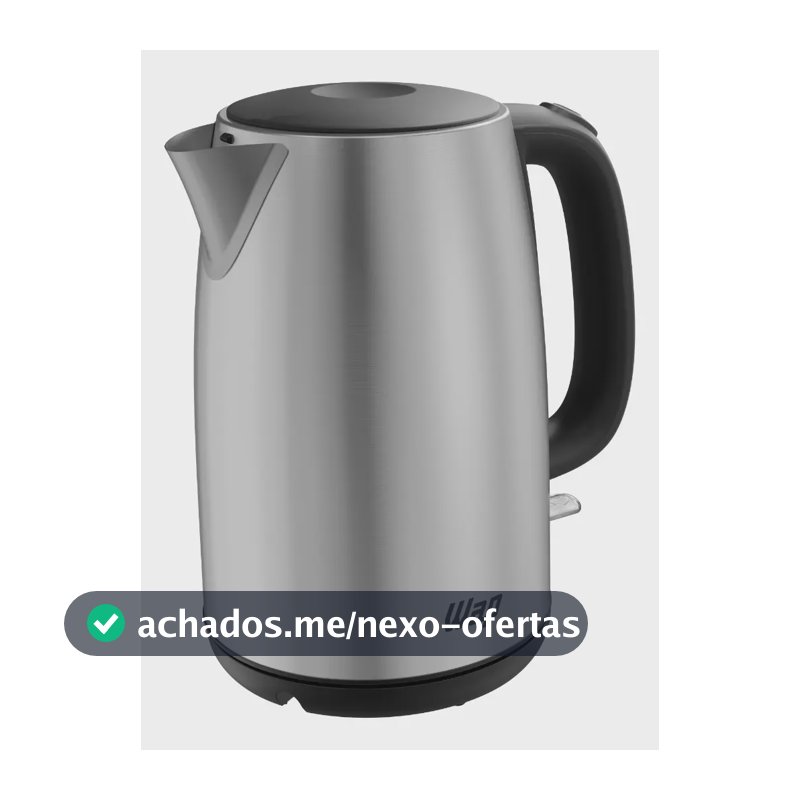 Chaleira Elétrica WAP WCE1 Inox 1850W 1,7L com Indicador de Nível de Água