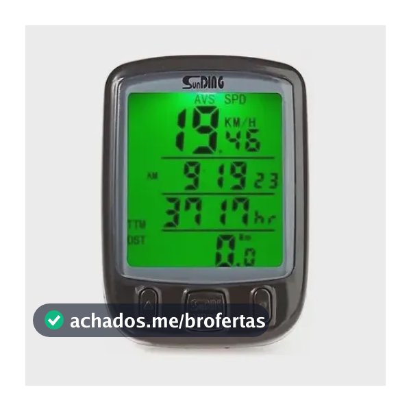 Velocímetro Digital Bike com Fio Sunding SD-563A Preto LCD