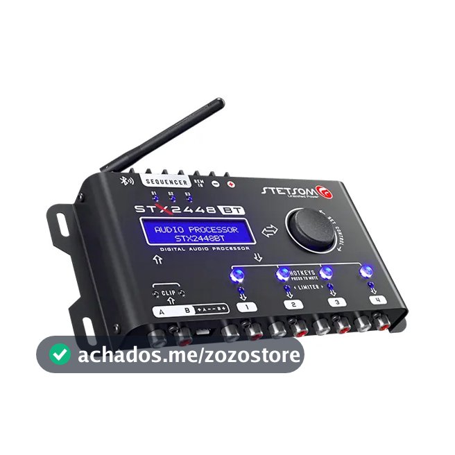 Processador Equalizador Stetsom Stx2448 Bluetooth Automotivo Cor Preto