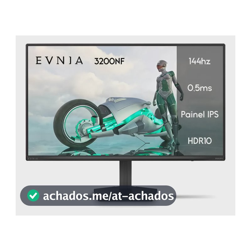 Monitor Gamer Phillips 24 Evnia Ips 144hz 0.5ms Wide Fullhd Preto 127/220v