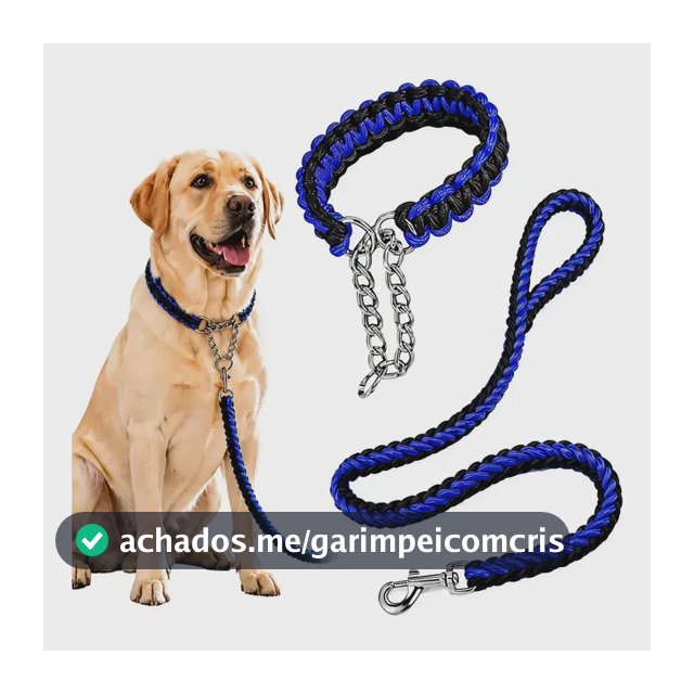 Guia Unificada Enforcador Adestramento Trançado Para Cães