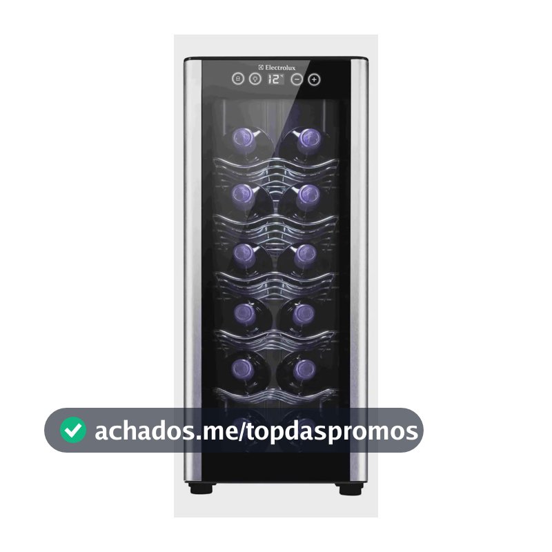 Adega de vinho climatizada Electrolux 12 garrafas Uma Porta Acabamento em Alumínio ACB12 Bivolt