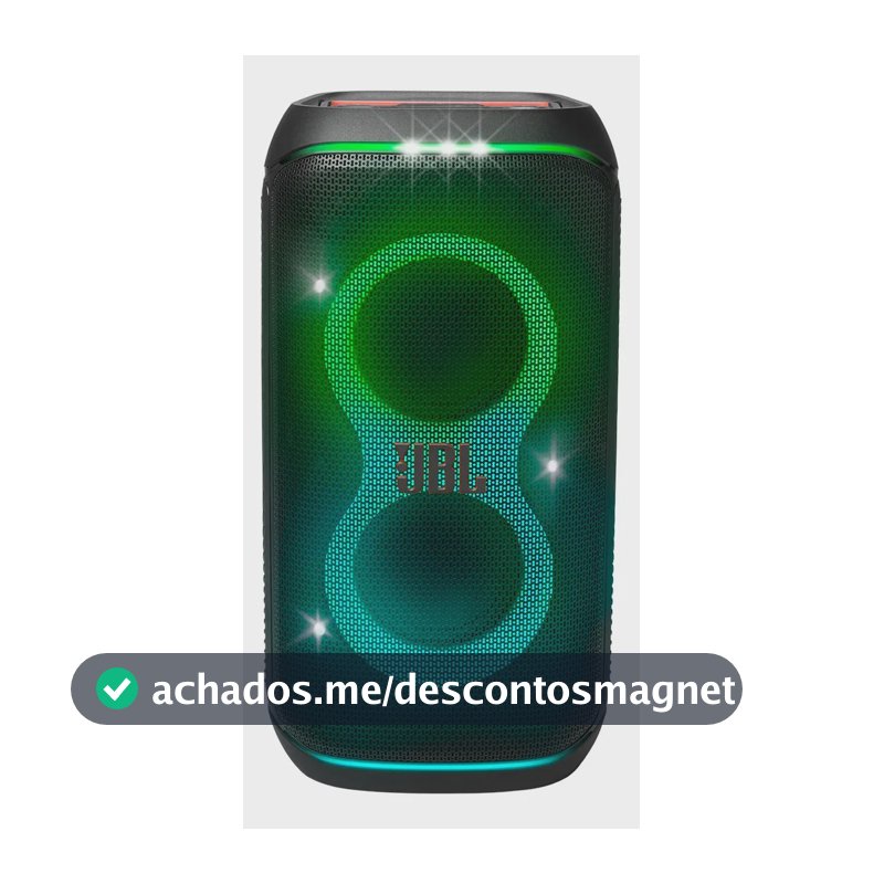 Caixa de Som JBL PartyBox Club 120 Bluetooth Show de Luzes À Prova de Respingos Som JBL Pro Sound 160W RMS - Preta