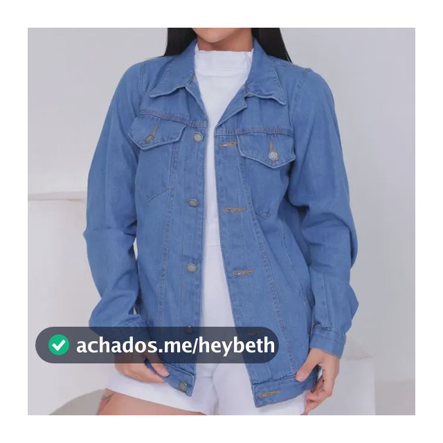 Jaqueta Jeans Feminina Comprida Com Bolso Over Premium