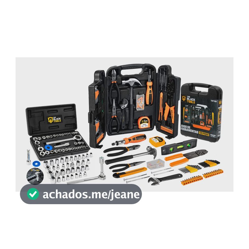 Kit Jogo De Ferramentas Completo C/ Soquetes E Chaves TBT12940K The Black Tools
