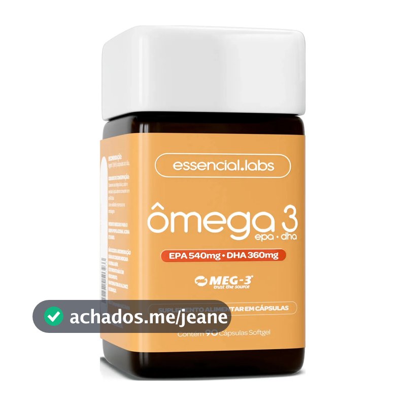 ÔMEGA 3 EPA DHA 1000mg com Selo MEG-3® - 90 Cápsulas Softgel - 100% Puro com Tecnologia Avançada e Alta Biodisponibilidade