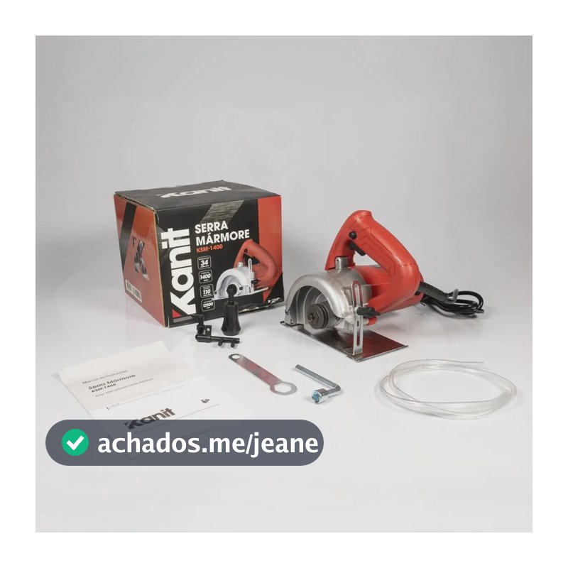 Serra Mármore Kanit Para Corte Concreto 1400w Com Acessórios