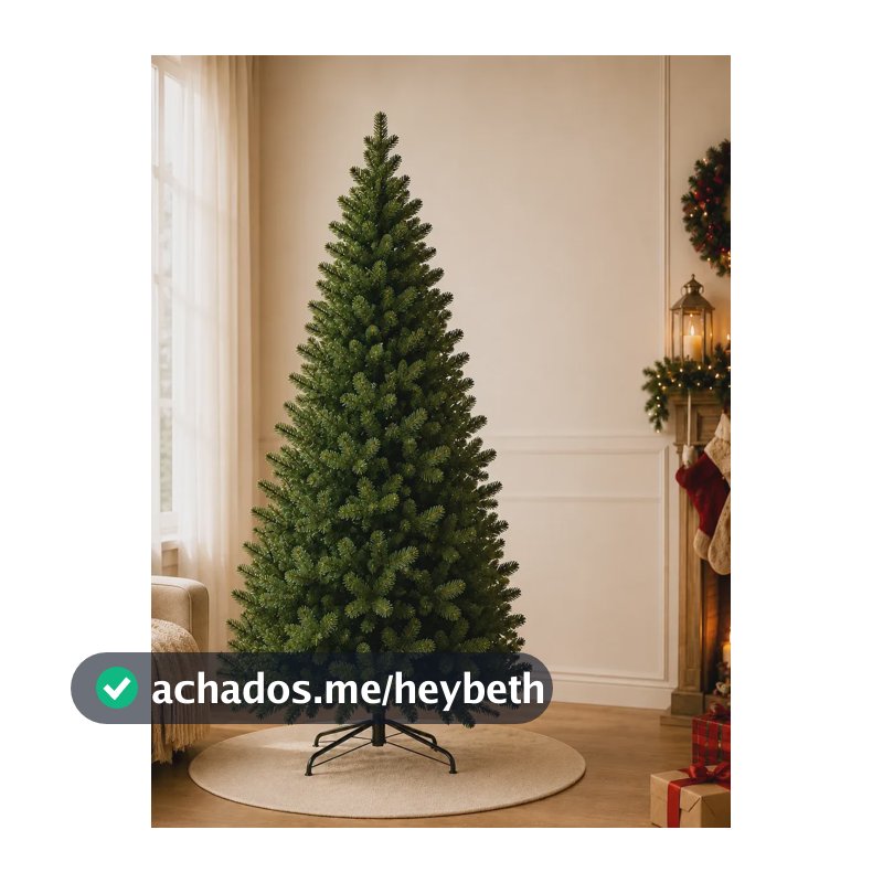 Árvore De Natal Pinheiro 2,10m 650 Galhos Cheio Premium Luxo Verde
