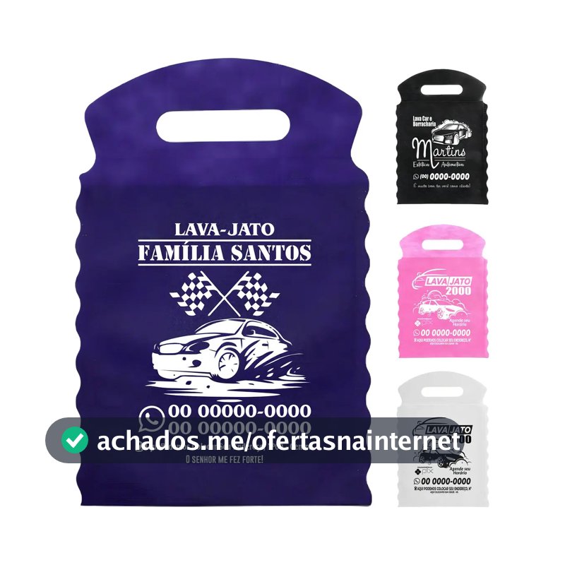 100 Saco Lixo Lixocar Personalizadas Para Auto Peças Cor Roxo
