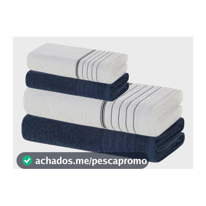 Jogo de Toalhas 4 Pçs Fio Cardado 100 Algodão Softmax Bressan Karsten