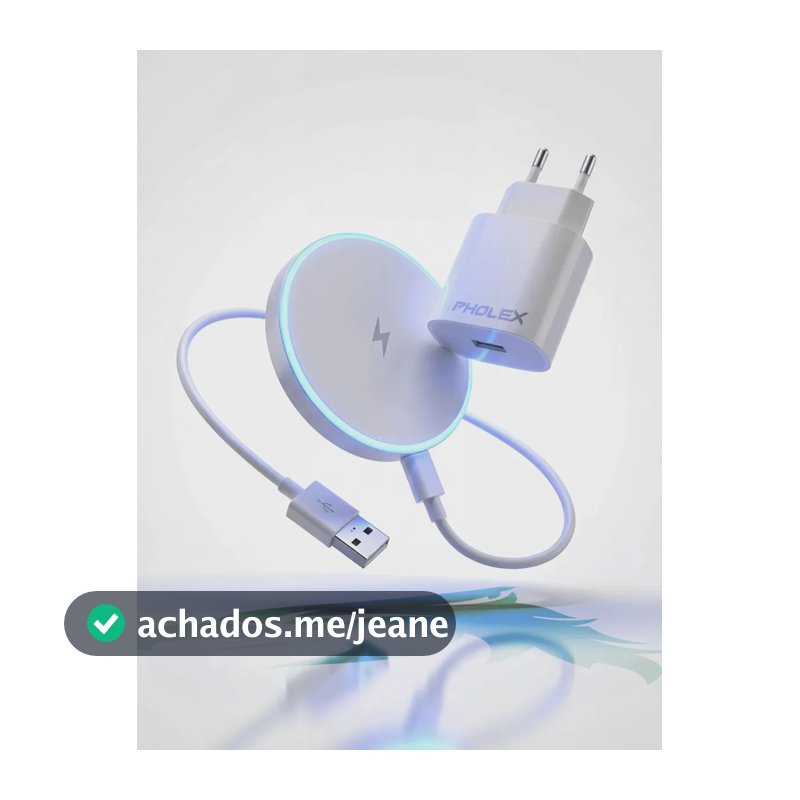 Carregador Indução Magnético Sem Fio Turbo Compatível Com iPhone 11 12 13 14 15 16 Pro Max Samsung Galaxy S25 S24 S23 S22 S21 S20 Fe Ultra Xiaomi Motorola Branco Pholex