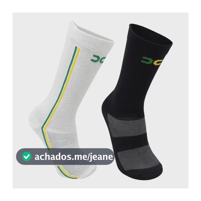 Kit 2 Par Meia Copa Do Mundo Esporte Corrida Ciclismo Gym Br Preto/branco Copa 34 Ao 39