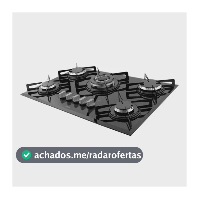 Cooktop Philco Cook Chef 5 TC Snap In Bisotê Cor Preto