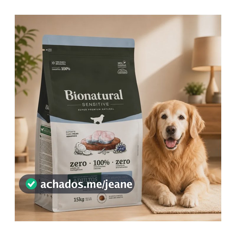 Ração Bionatural Sensitive Raças Médias E Grandes 15kg