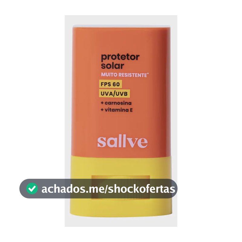 Protetor Solar Bastão FPS 60 Sallve 15g