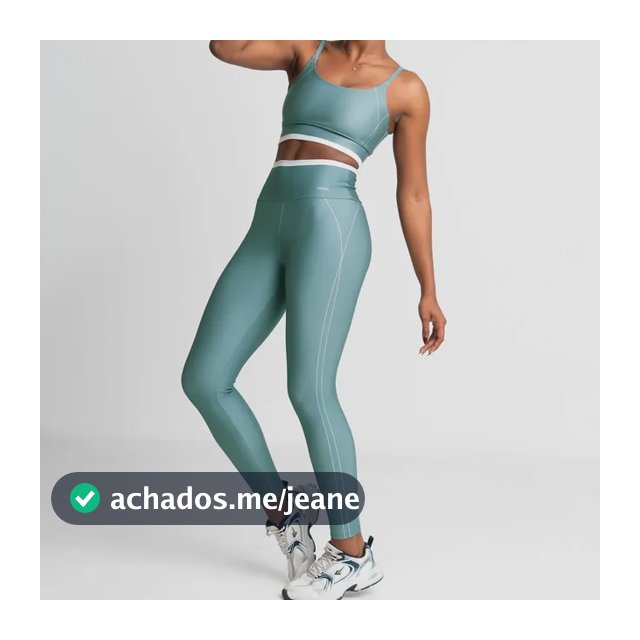 Kit Conjunto Ciclico  Calça Legging E Top  Academia Fitness Verde P
