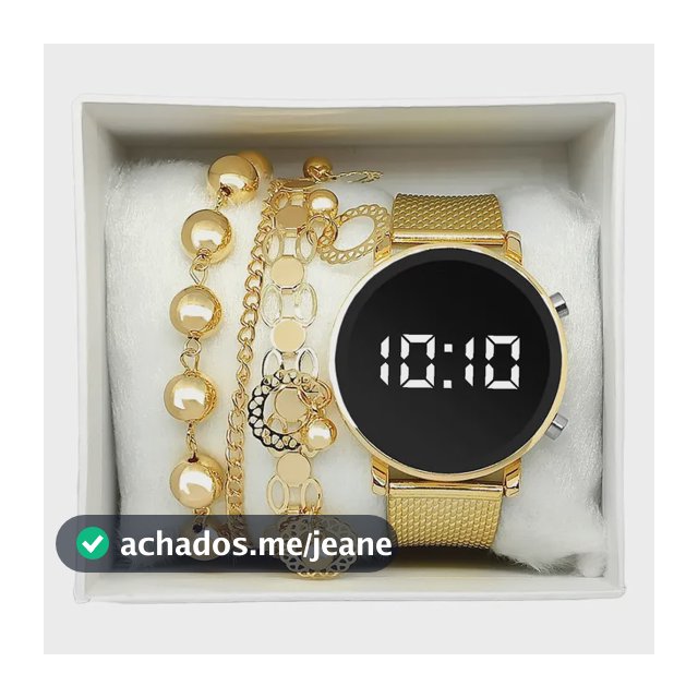 Relógio Feminino Digital Redondo Barato Original + Pulseira