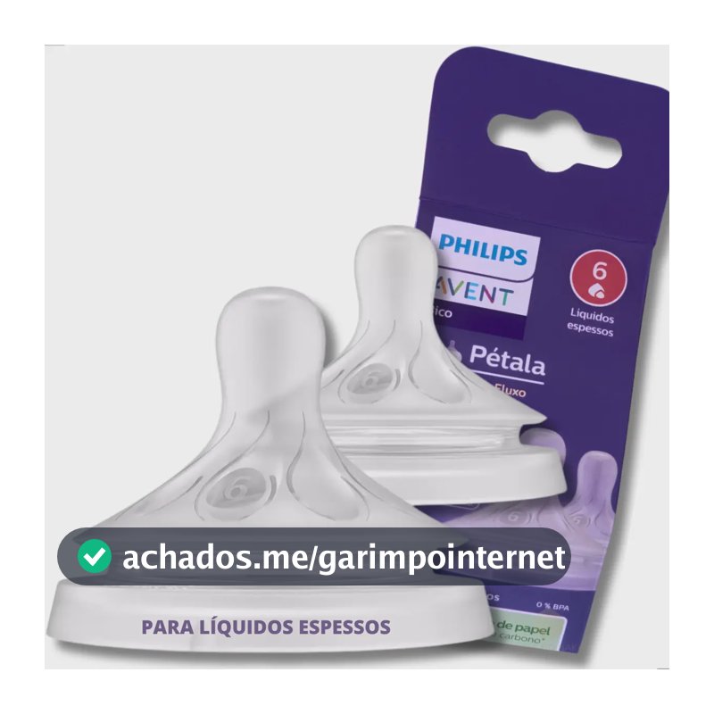 Bico Mamadeira Avent Pétala 3.0 6m+ N°6 Líquidos Espessos