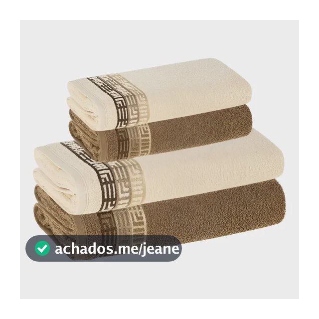 Jogo De Toalhas 4 Pçs Fio Cardado 100% Algodão Bosco Karsten
