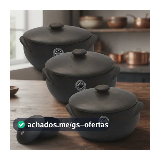 Kit Conjunto Legitima Panela De Barro Capixaba Nº 00,00,01 Preto