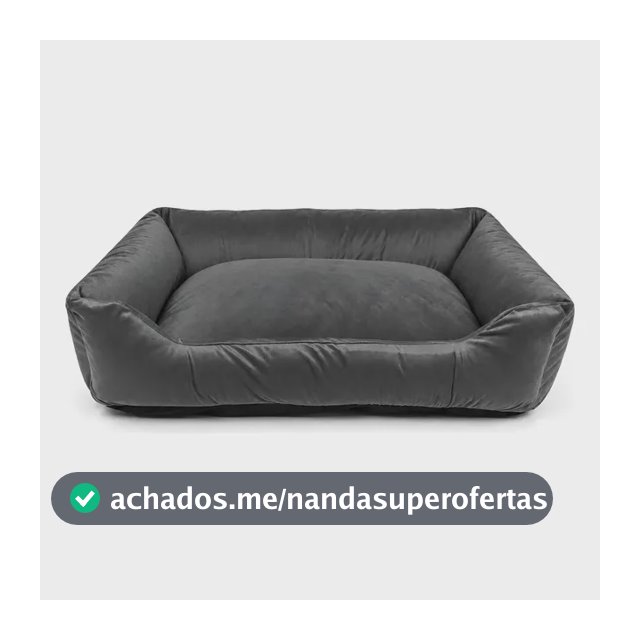 Cama Pet Confortável Fofa Média 70x50 Durável Extra Macia Chumbo