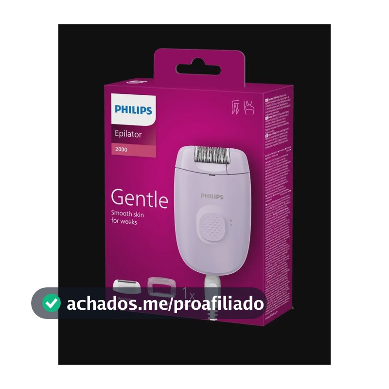 Philips Depilador Feminino para Corpo e Regiões Sensíveis Série 2000 Pele macia por até 4 semanas | Cabeça de raspagem e massageador | Remove pelos curtos | BRE237/00
