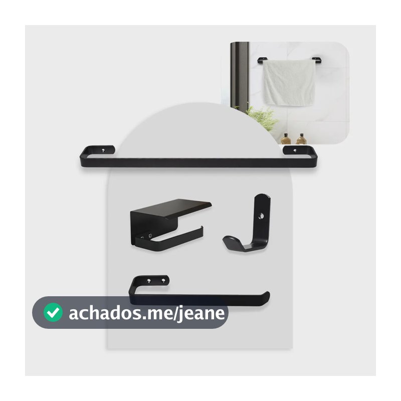 Kit Acessórios Para Banheiro 4 Peças Plus
