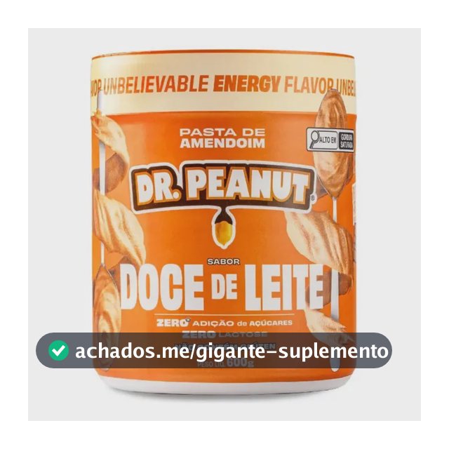 Suplemento em pasta Dr. Peanut Sódio Pasta de amendoim sabor Doce de leite x 600g