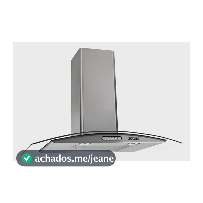 Coifa De Parede Depurador Vidro Curvo Inox 75cm 127v Fogatti Inox 127v