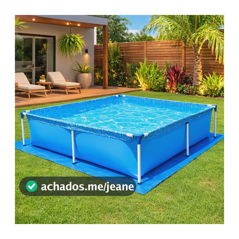 Piscina Infantil Verão Calor Pvc Reforçada 1500 Litros Mor Azul Liso
