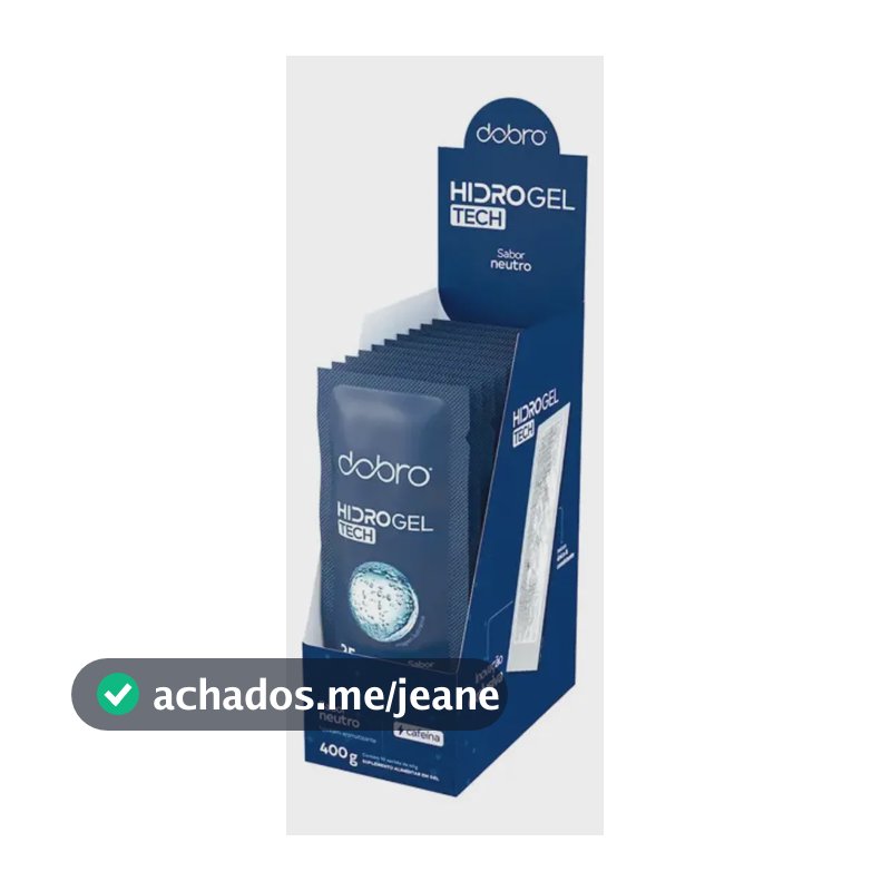 Hidrogel Tech Dobro Sabor Neutro 10 Sachês 40g - Com Cafeína