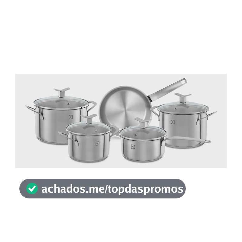 Electrolux Jogo de Panelas em Inox com 5 Peças Design com Fundo Triplo