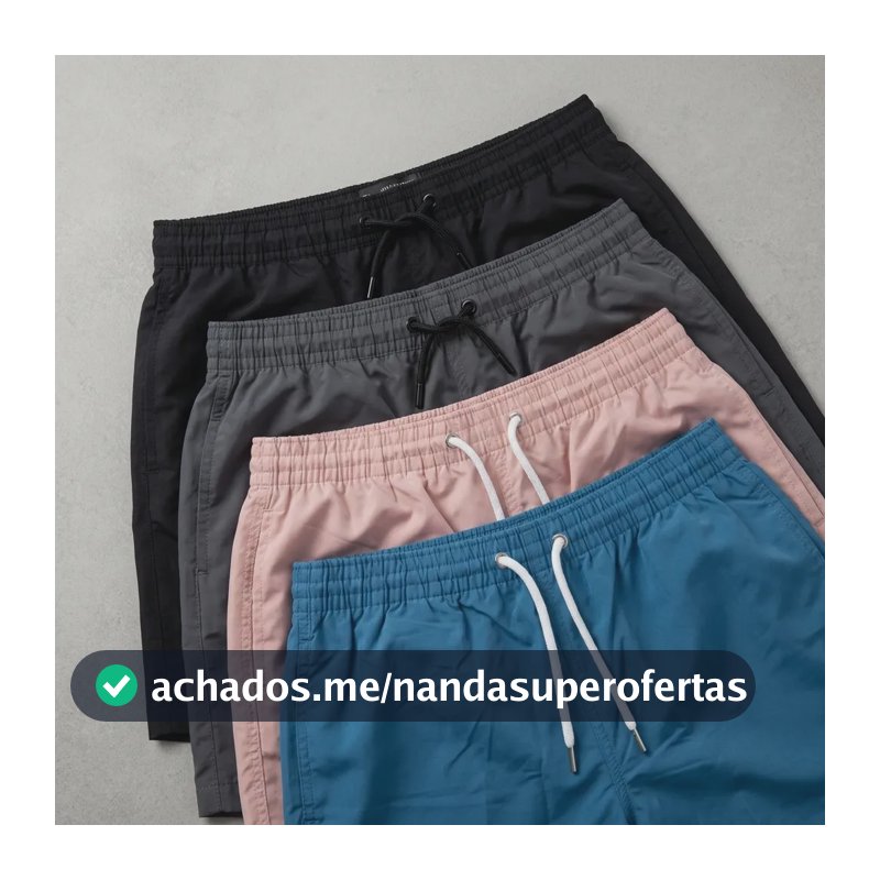 Kit 4 Bermuda Shorts Tactel Poliester Academia Praia Kit Colorido P