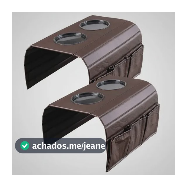 2 Bandejas Esteiras Porta Copos Protetor Braço De Sofá Couro