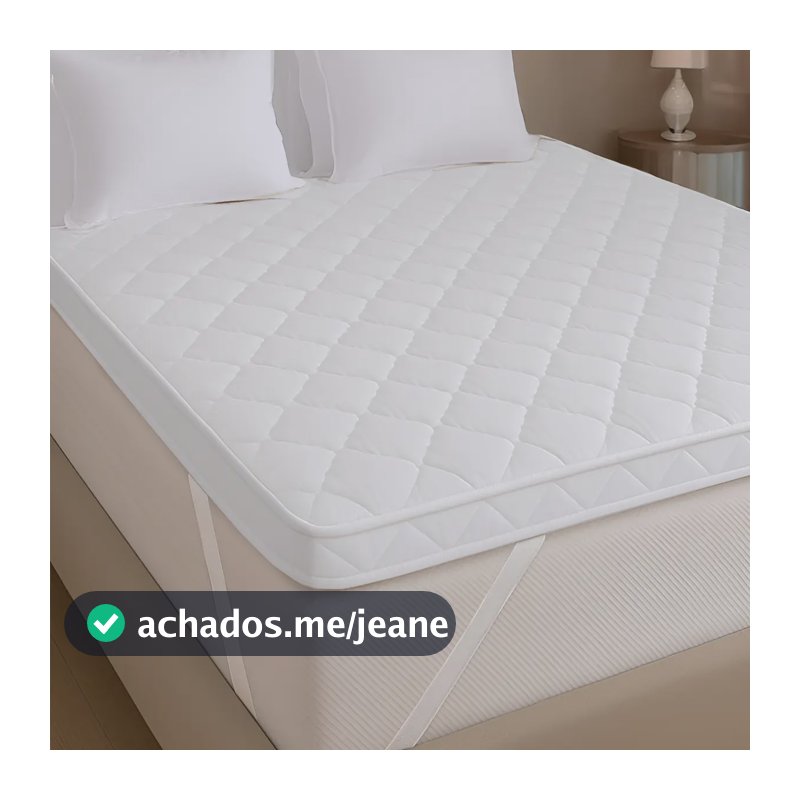 Pillow Top Casal Espuma D33 Hipoalergênico 138x188x5cm Cor Branco Desenho do tecido Liso