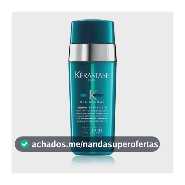 Sérum Capilar Reparador para Cabelos Danificados e Pontas Duplas com Proteção Térmica até 230°C e Sève de Résurrection Kérastase Résistance Thérapiste 30ml