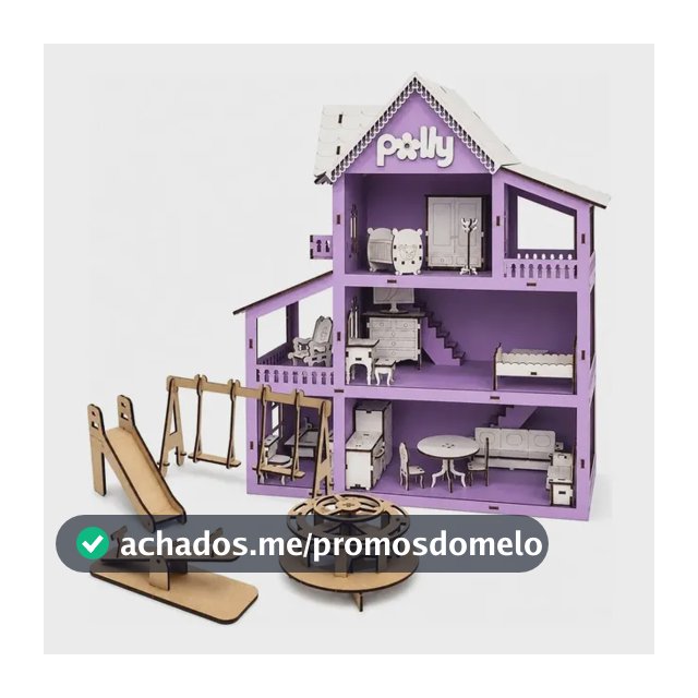 Grupo Paraíso Mdf kit casinha boneca 19 moveis vom parquinho postagem cor lilás