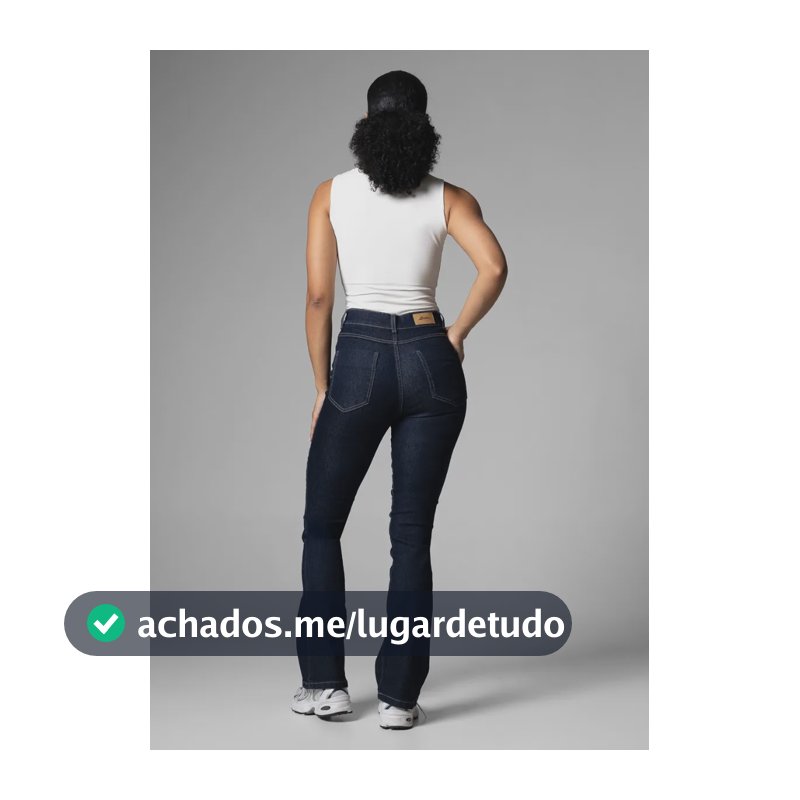 Jeans Sawary Feminina Calca Boot Cut Petit_283992 Índigo Liso 40