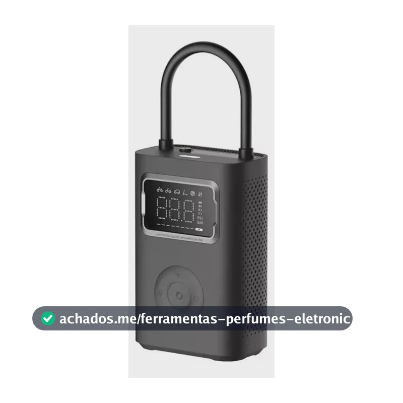 Compressor de ar elétrico portátil Xiaomi 2 Pro Black com frequência de fase elétrica bifásica 3/150